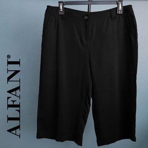 ALFANI WOMAN ~ Tencel Wide Leg Crop Pants ~ Black 16W